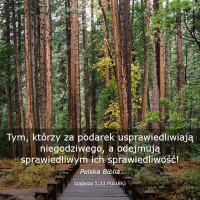 Picture 03 - Izajasza 5:23 POLUBG - Tym, którzy za podarek usprawiedliwiają - Bible Verse Picture
