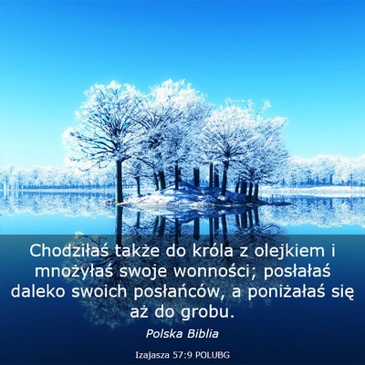 Picture 03 - Izajasza 57:9 POLUBG - Chodziłaś także do króla z olejkiem i - Bible Verse Picture