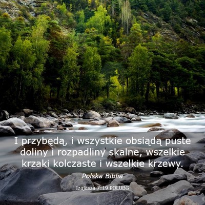 Picture 03 - Izajasza 7:19 POLUBG - I przybędą, i wszystkie obsiądą puste doliny - Bible Verse Picture