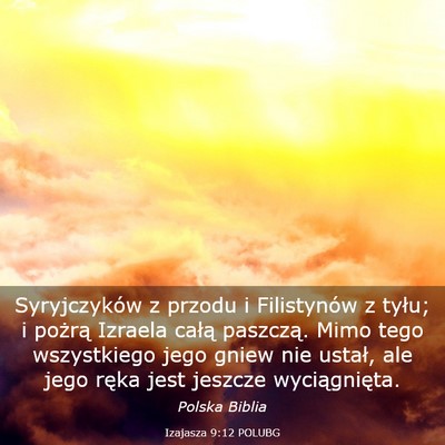 Picture 03 - Izajasza 9:12 POLUBG - Syryjczyków z przodu i Filistynów z tyłu; i - Bible Verse Picture