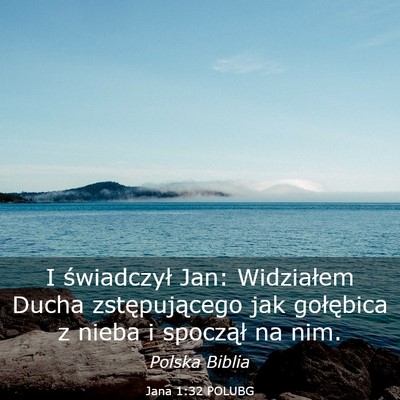 Picture 03 - Jana 1:32 POLUBG - I świadczył Jan: Widziałem Ducha - Bible Verse Picture
