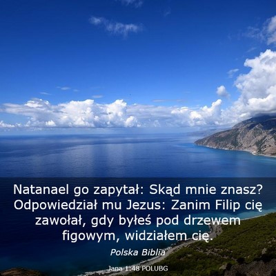 Picture 03 - Jana 1:48 POLUBG - Natanael go zapytał: Skąd mnie znasz? - Bible Verse Picture