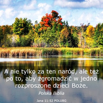 Picture 03 - Jana 11:52 POLUBG - A nie tylko za ten naród, ale też po to, aby - Bible Verse Picture