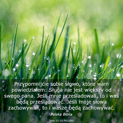 Picture 03 - Jana 15:20 POLUBG - Przypomnijcie sobie słowo, które wam - Bible Verse Picture