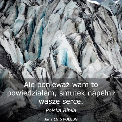 Picture 03 - Jana 16:6 POLUBG - Ale ponieważ wam to powiedziałem, smutek - Bible Verse Picture