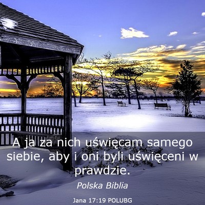 Picture 03 - Jana 17:19 POLUBG - A ja za nich uświęcam samego siebie, aby i oni - Bible Verse Picture