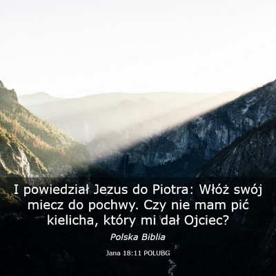 Picture 03 - Jana 18:11 POLUBG - I powiedział Jezus do Piotra: Włóż swój - Bible Verse Picture