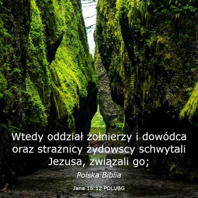 Picture 03 - Jana 18:12 POLUBG - Wtedy oddział żołnierzy i dowódca oraz - Bible Verse Picture
