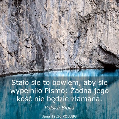 Picture 03 - Jana 19:36 POLUBG - Stało się to bowiem, aby się wypełniło - Bible Verse Picture