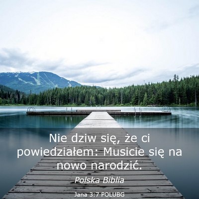Picture 03 - Jana 3:7 POLUBG - Nie dziw się, że ci powiedziałem: Musicie się - Bible Verse Picture