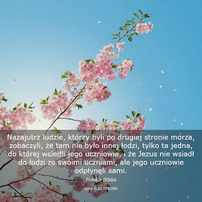 Picture 03 - Jana 6:22 POLUBG - Nazajutrz ludzie, którzy byli po drugiej stronie - Bible Verse Picture