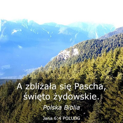 Picture 03 - Jana 6:4 POLUBG - A zbliżała się Pascha, święto - Bible Verse Picture