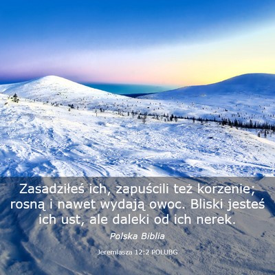 Picture 03 - Jeremiasza 12:2 POLUBG - Zasadziłeś ich, zapuścili też korzenie; - Bible Verse Picture
