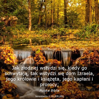Picture 03 - Jeremiasza 2:26 POLUBG - Jak złodziej wstydzi się, kiedy go schwytają, - Bible Verse Picture