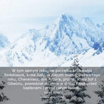 Picture 03 - Jeremiasza 28:1 POLUBG - W tym samym roku, na początku królowania - Bible Verse Picture