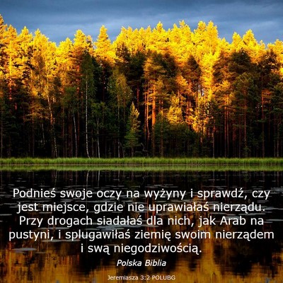 Picture 03 - Jeremiasza 3:2 POLUBG - Podnieś swoje oczy na wyżyny i sprawdź, czy - Bible Verse Picture