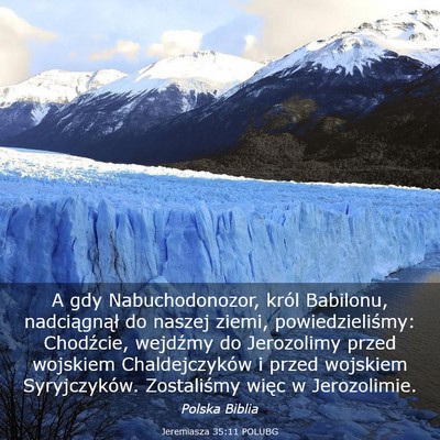 Picture 03 - Jeremiasza 35:11 POLUBG - A gdy Nabuchodonozor, król Babilonu, - Bible Verse Picture