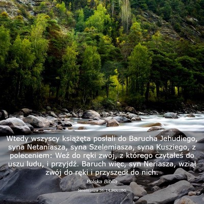 Picture 03 - Jeremiasza 36:14 POLUBG - Wtedy wszyscy książęta posłali do Barucha - Bible Verse Picture
