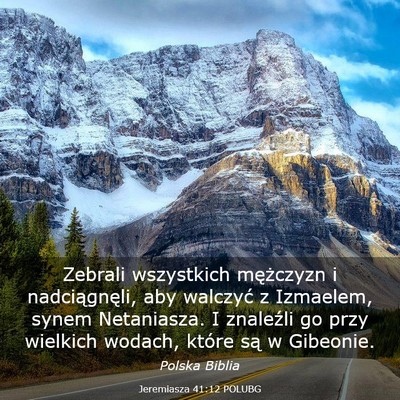 Picture 03 - Jeremiasza 41:12 POLUBG - Zebrali wszystkich mężczyzn i nadciągnęli, - Bible Verse Picture