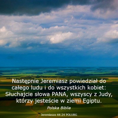 Picture 03 - Jeremiasza 44:24 POLUBG - Następnie Jeremiasz powiedział do całego ludu - Bible Verse Picture