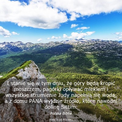 Picture 03 - Joela 3:18 POLUBG - I stanie się w tym dniu, że góry będą - Bible Verse Picture