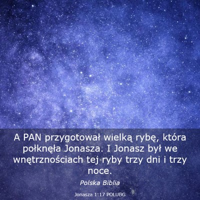 Picture 03 - Jonasza 1:17 POLUBG - A PAN przygotował wielką rybę, która - Bible Verse Picture