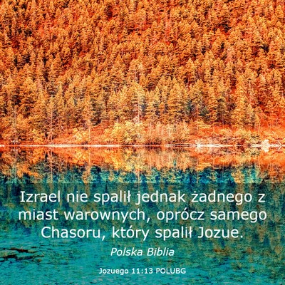 Picture 03 - Jozuego 11:13 POLUBG - Izrael nie spalił jednak żadnego z miast - Bible Verse Picture