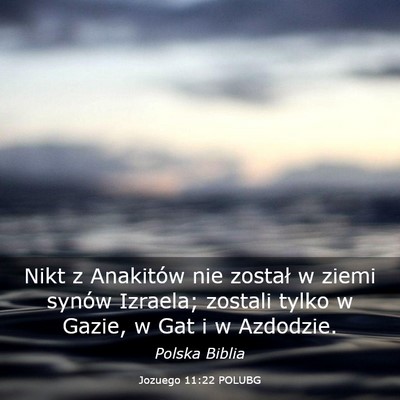 Picture 03 - Jozuego 11:22 POLUBG - Nikt z Anakitów nie został w ziemi synów - Bible Verse Picture