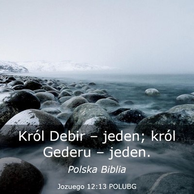 Picture 03 - Jozuego 12:13 POLUBG - Król Debir – jeden; król Gederu – - Bible Verse Picture