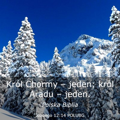 Picture 03 - Jozuego 12:14 POLUBG - Król Chormy – jeden; król Aradu – - Bible Verse Picture
