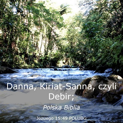 Picture 03 - Jozuego 15:49 POLUBG - Danna, Kiriat-Sanna, czyli - Bible Verse Picture
