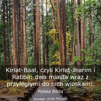 Picture 03 - Jozuego 15:60 POLUBG - Kiriat-Baal, czyli Kiriat-Jearim i Rabba: dwa - Bible Verse Picture