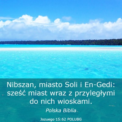 Picture 03 - Jozuego 15:62 POLUBG - Nibszan, miasto Soli i En-Gedi: sześć miast - Bible Verse Picture