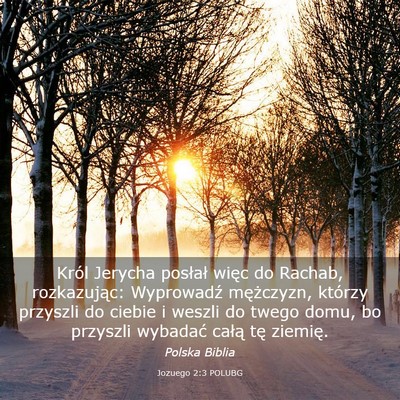 Picture 03 - Jozuego 2:3 POLUBG - Król Jerycha posłał więc do Rachab, - Bible Verse Picture