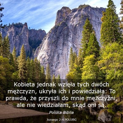Picture 03 - Jozuego 2:4 POLUBG - Kobieta jednak wzięła tych dwóch mężczyzn, - Bible Verse Picture