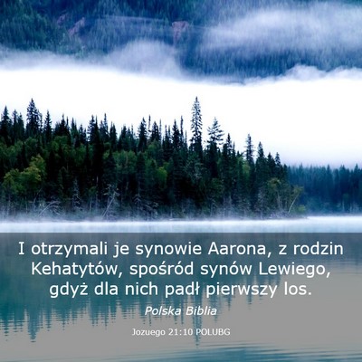 Picture 03 - Jozuego 21:10 POLUBG - I otrzymali je synowie Aarona, z rodzin - Bible Verse Picture