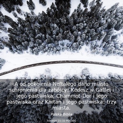Picture 03 - Jozuego 21:32 POLUBG - A od pokolenia Neftalego dano miasto schronienia - Bible Verse Picture
