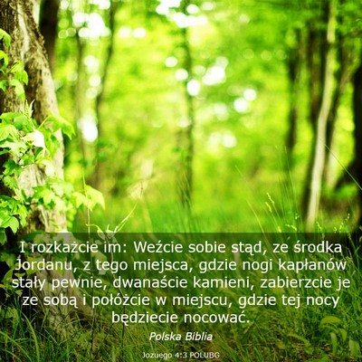 Picture 03 - Jozuego 4:3 POLUBG - I rozkażcie im: Weźcie sobie stąd, ze środka - Bible Verse Picture