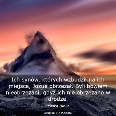 Picture 03 - Jozuego 5:7 POLUBG - Ich synów, których wzbudził na ich miejsce, - Bible Verse Picture