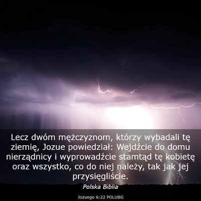 Picture 03 - Jozuego 6:22 POLUBG - Lecz dwóm mężczyznom, którzy wybadali tę - Bible Verse Picture