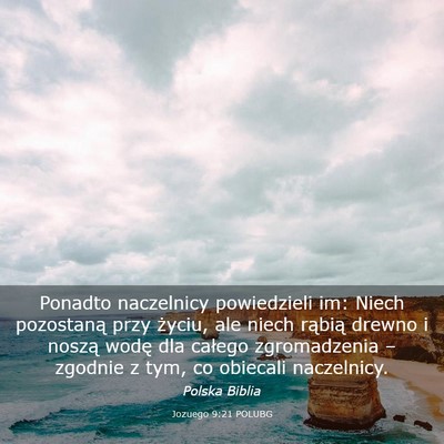 Picture 03 - Jozuego 9:21 POLUBG - Ponadto naczelnicy powiedzieli im: Niech - Bible Verse Picture