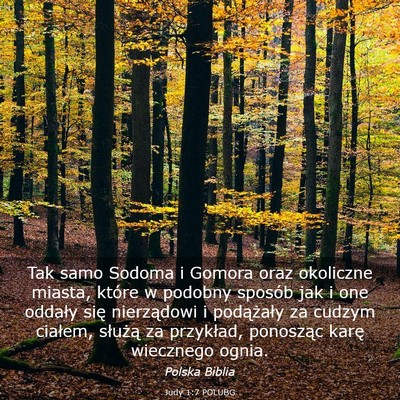 Picture 03 - Judy 1:7 POLUBG - Tak samo Sodoma i Gomora oraz okoliczne miasta, - Bible Verse Picture