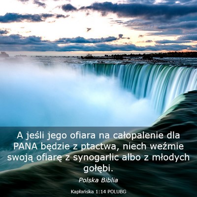 Picture 03 - Kapłańska 1:14 POLUBG - A jeśli jego ofiara na całopalenie dla PANA - Bible Verse Picture