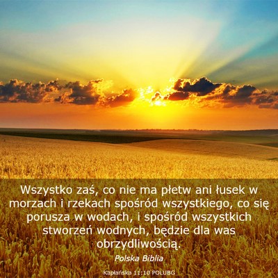 Picture 03 - Kapłańska 11:10 POLUBG - Wszystko zaś, co nie ma płetw ani łusek w - Bible Verse Picture