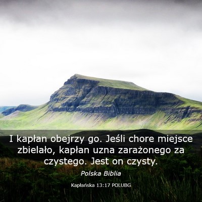 Picture 03 - Kapłańska 13:17 POLUBG - I kapłan obejrzy go. Jeśli chore miejsce - Bible Verse Picture