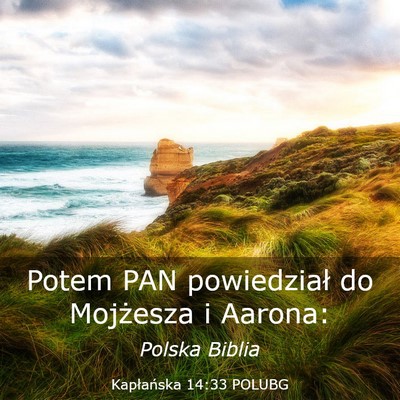 Picture 03 - Kapłańska 14:33 POLUBG - Potem PAN powiedział do Mojżesza i - Bible Verse Picture