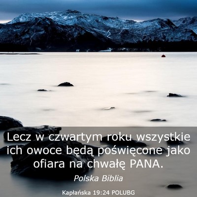 Picture 03 - Kapłańska 19:24 POLUBG - Lecz w czwartym roku wszystkie ich owoce będą - Bible Verse Picture