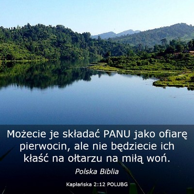 Picture 03 - Kapłańska 2:12 POLUBG - Możecie je składać PANU jako ofiarę - Bible Verse Picture