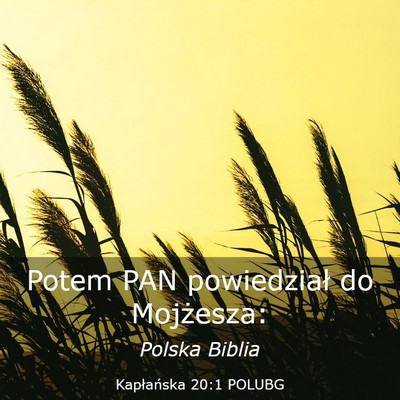 Picture 03 - Kapłańska 20:1 POLUBG - Potem PAN powiedział do - Bible Verse Picture