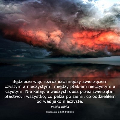 Picture 03 - Kapłańska 20:25 POLUBG - Będziecie więc rozróżniać między - Bible Verse Picture